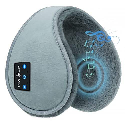 MUSICOZY Bluetooth Ear Muffs for Winter Women Men Kids Girls, Ear Warmers Wireless EarMuffs Headphones, Built-in HD Speakers and Microphone with Carry Bag for Biking Running Cool Tech Gadgets Gifts - Game-Savvy