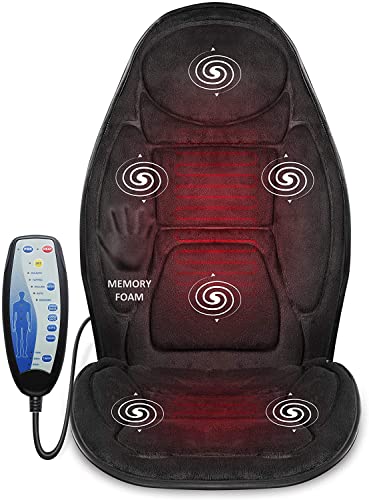 Snailax Back Massage Seat Cushion, Memory Foam Chair Massage Pad, 5 Massage Modes & 2 Heat Settings, Seat Massager for Office Chair,Home Use - Game-Savvy