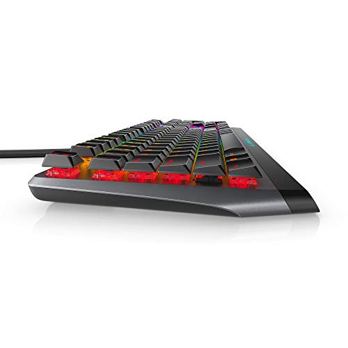 Alienware Low-Profile RGB Gaming Keyboard AW510K: Alienfx Per Key RGB LED - Media CONTROLS & USB Passthrough - Cherry MX Low Profile Red Switches - Game-Savvy