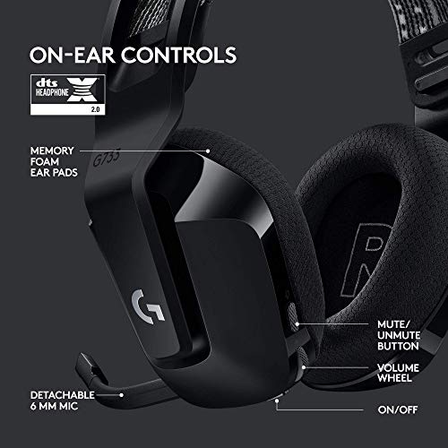Logitech G733 Lightspeed Wireless Gaming Headset with Suspension Headband, Lightsync RGB, Blue VO!CE mic technology and PRO-G audio drivers - Black - Game-Savvy