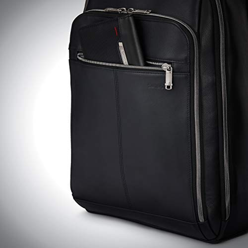Samsonite Classic Leather Backpack, Black, One Size - Game-Savvy