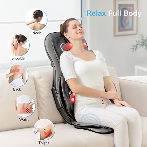 COMFIER Shiatsu Neck & Back Massager – 2D/3D Kneading Full Back Massager with Heat & Adjustable Compression, Massage Chair Pad for Shoulder Neck and Back Full Body, Gifts for Men Dad - Game-Savvy