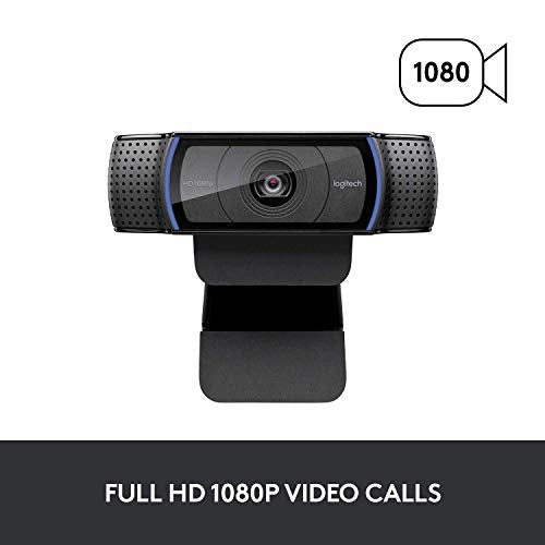 Logitech C920x HD Pro Webcam, Full HD 1080p/30fps Video Calling, Clear Stereo Audio, HD Light Correction, Works with Skype, Zoom, FaceTime, Hangouts, PC/Mac/Laptop/Macbook/Tablet - Black - Game-Savvy