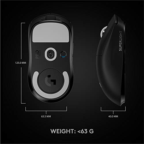 Logitech G PRO X SUPERLIGHT Wireless Gaming Mouse, Ultra-Lightweight, HERO 25K Sensor, 25,600 DPI, 5 Programmable Buttons, Long Battery Life, Compatible with PC / Mac - Black - Game-Savvy