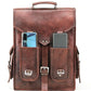 Handmade World Brown Vintage Leather Backpack Laptop Messenger Bag Rucksack Sling for Men Women (12" x 16") - Game-Savvy