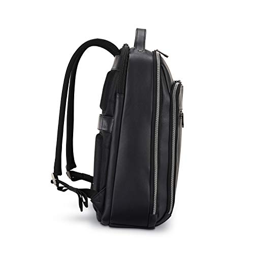 Samsonite Classic Leather Backpack, Black, One Size - Game-Savvy