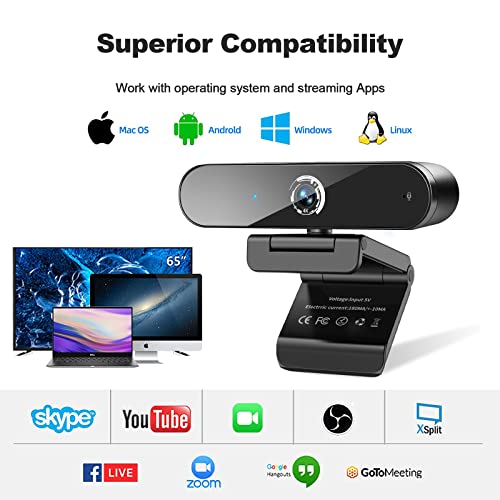 4K Webcam with Microphone,Nisheng 4K Autofocus Web Camera with Privacy Cover and Tripod,Plug and Play,USB Webcam for Laptop PC,Pro Streaming/Gaming Video Recording/Calling Conferencing/Online Classes - Game-Savvy