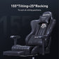 AutoFull Gaming Chair 5.1in Seat Cushion Ergonomic Gamer Chair with Lumbar Support Racing Style High Back PU Leather Computer Gaming Chair with Retractable Footrest,Black - Game-Savvy