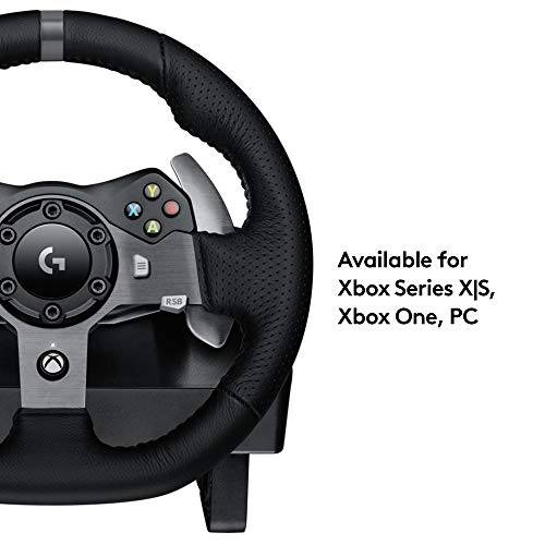 Logitech G920 Driving Force Racing Wheel and Floor Pedals, Real Force Feedback, Stainless Steel Paddle Shifters, Leather Steering Wheel Cover for Xbox Series X|S, Xbox One, PC, Mac - Black - Game-Savvy