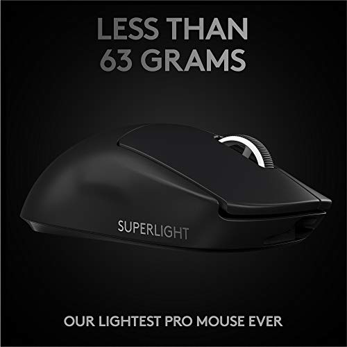 Logitech G PRO X SUPERLIGHT Wireless Gaming Mouse, Ultra-Lightweight, HERO 25K Sensor, 25,600 DPI, 5 Programmable Buttons, Long Battery Life, Compatible with PC / Mac - Black - Game-Savvy