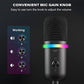 USB Microphone-WMT Condenser Gaming Microphone for PC/MAC/PS4/PS5/Phone- Cardioid Mic with Brilliant RGB Lighting Headphone Output Volume Control, Mute Button, for Streaming Podcast YouTube Discord - Game-Savvy