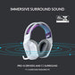Logitech G733 LIGHTSPEED Wireless Gaming Headset with suspension headband, LIGHTSYNC RGB, Blue VO!CE mic technology and PRO-G audio drivers - White - Game-Savvy