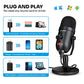 Podcast Microphone for Phone/Pad/PS4,Condenser Recording USB Microphone for Computer,Metal PC Microphone for Gaming,ASMR,YouTube,Streaming Mic Kit with Noise Cancelling for Laptop MAC or Windows - Game-Savvy