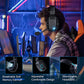 Acinaci Wireless Gaming Headset with Detachable Noise Cancelling Microphone, 2.4G Bluetooth - USB - 3.5mm Wired Jack 3 Modes Wireless Gaming Headphones for PC, PS4, PS5, Mac, Switch, Phone, Tablet - Game-Savvy