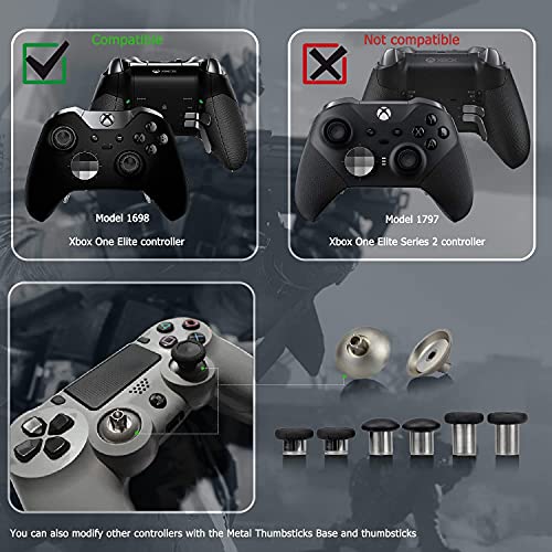 AQIDAP Elite Kit for Xbox One Elite Controller Accessory (6 Different Metal Analog Sticks - 4 Paddles - 2 D-Pads - and 2 Magnetic Base Xbox One Elite Controller Replacement Parts) - Game-Savvy