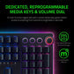 Razer Huntsman Elite Gaming Keyboard: Fast Keyboard Switches - Clicky Optical Switches - Chroma RGB Lighting - Magnetic Plush Wrist Rest - Dedicated Media Keys & Dial - Classic Black - Game-Savvy