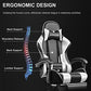 GTPLAYER Gaming Chair, Computer with Footrest and Lumbar Support Height Adjustable with 360°-Swivel Seat and Headrest for Office or Gaming (White) - Game-Savvy