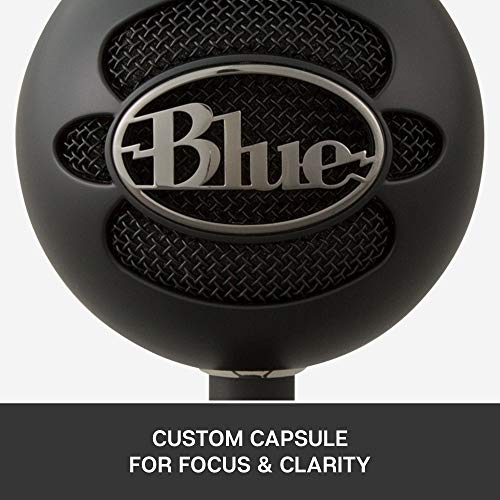 Blue Snowball iCE USB Microphone for PC, Mac, Gaming, Recording, Streaming, Podcasting, with Cardioid Condenser Mic Capsule, Adjustable Desktop Stand and USB cable, Plug 'n Play – Black - Game-Savvy