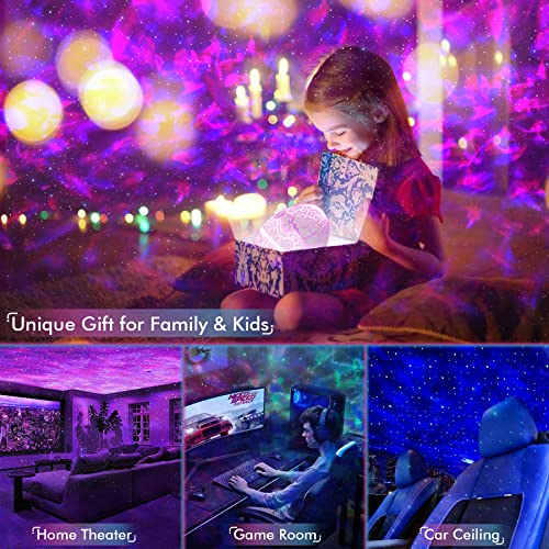 Star Projector, Rossetta Galaxy Projector for Bedroom, Remote Control & White Noise Bluetooth Speaker, 14 Colors LED Night Lights for Kids Room, Adults Home Theater, Party, Living Room Decor - Game-Savvy