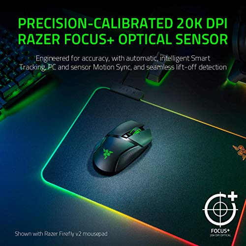 Razer Basilisk Ultimate Hyperspeed Wireless Gaming Mouse: Fastest Gaming Mouse Switch, 20K DPI Optical Sensor, Chroma RGB Lighting, 11 Programmable Buttons, 100 Hr Battery, Classic Black - Game-Savvy