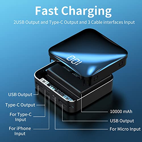 charger gaming T-CORE Power Bank The Smallest and Lightest 10000mAh External Battery Ultra-Compact High-Speed Charging Technology Portable Charger for iPhone, Samsung Galaxy and More - Game-Savvy