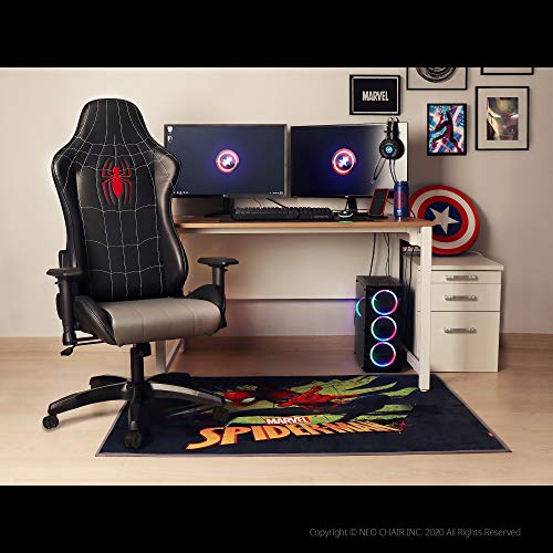 spiderman Gaming Chair  - Adults Gamer Ergonomic Game Reclining High Back Support Racer Leather (Spider-Man) - Game-Savvy