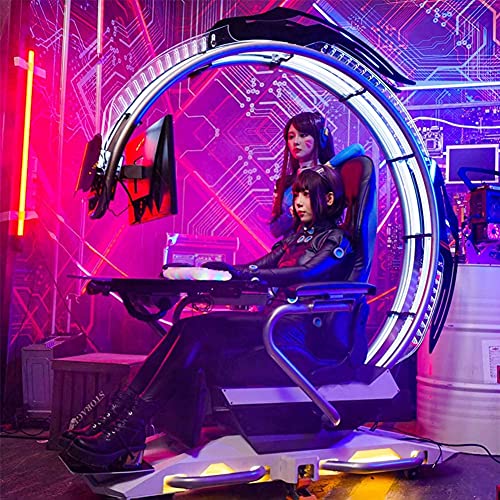 Fly YUTING Shark Gaming Chair, Ergonomic Computer Cockpit Chair with LED Light, Minimalist Racing Simulator Cockpit Game Chair, Computer Chair for Office and Home - Game-Savvy
