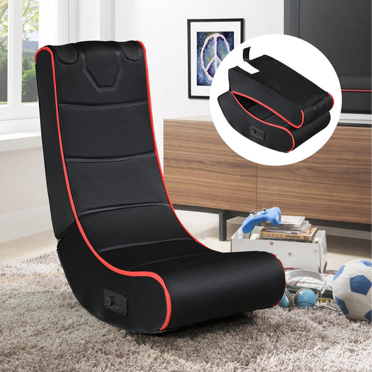 Floor Chair Video Gaming Chair, Floor Gaming Chair with Built-in Speakers for TV Playing Video Games, Foldable Backrest Meditation Lazy Chair for Teens and Adults - Game-Savvy